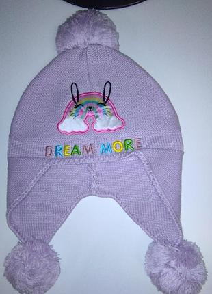 Вязаная шапка для девочки