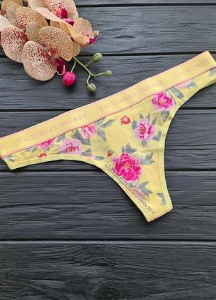 Трусики стринги из лого виктория сикрет victorias secret