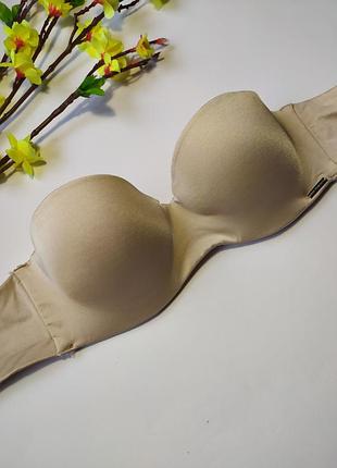 Гладенький безшовний бюстгалтер балконет на силіконових полосках h&m out perfect, eur 75b