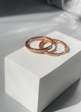 Сережки pandora «серця»