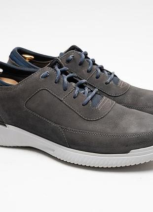 Кроссовки кожаные мужские clarks серые размер 44