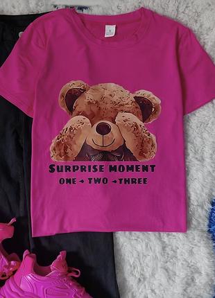 Футболка малинова