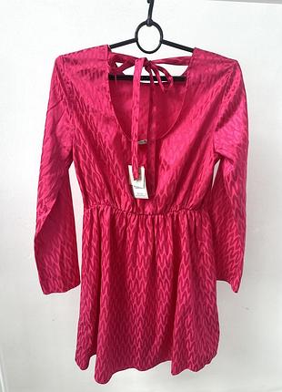 Жакардова сукня плаття фуксія tu