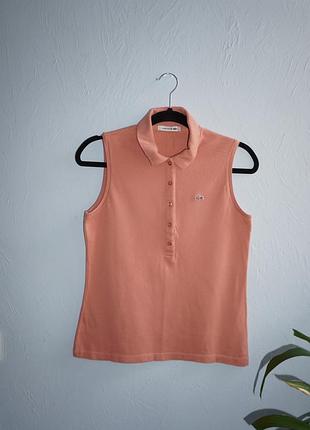 Рожеве поло без рукава lacoste