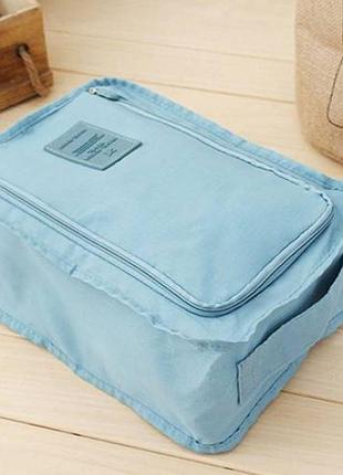 Сумка-органайзер для обуви дорожный голубой