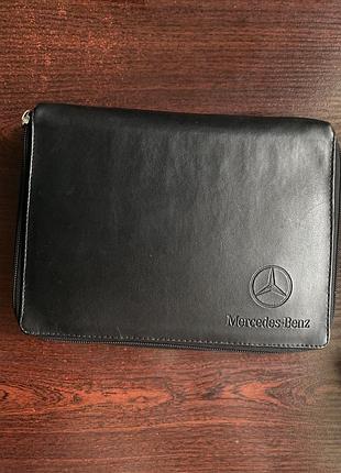 Новый кожаный органайзер мерседес бенз оригинал чёрного цвета mercedes benz amg