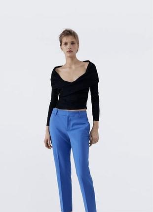 Брюки чіноси zara 34 розмір синій колір