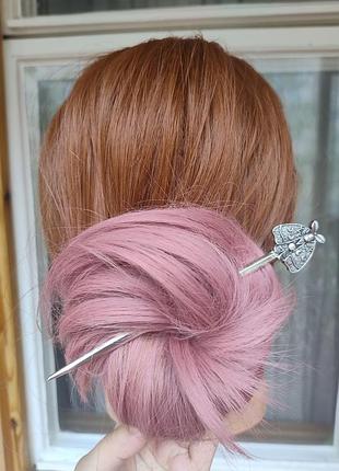 Стильная китайская палочка для волос "городческая бабочка" 🦋6 фото