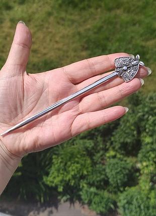 Стильная китайская палочка для волос "городческая бабочка" 🦋4 фото