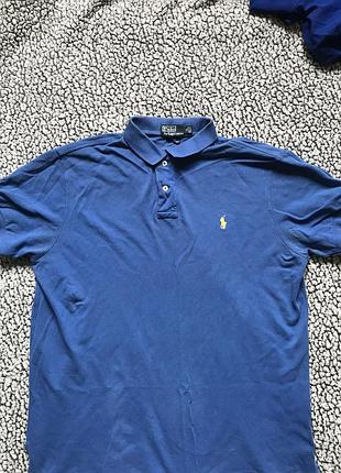 Футболка синяя polo by ralph lauren