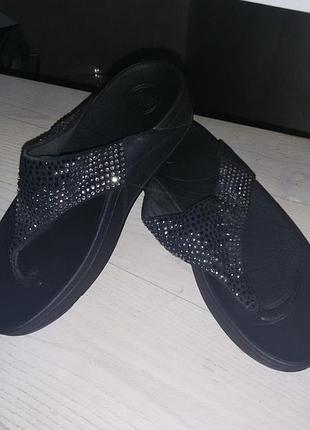 Fitflop(usa)- чорні замшеві шльопанці р.38 1\2-39(25,2 см)