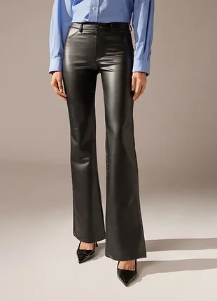 Кожаные брюки термо calzedonia