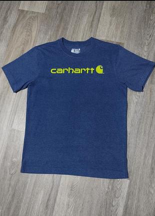 Чоловіча футболка carhartt з принтом розмір m-l синій