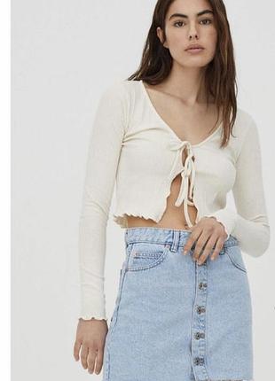 Юбка zara блакитна джинс на пуговках