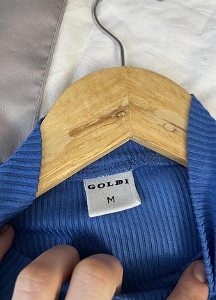 Корсетний лонг топ синій 2