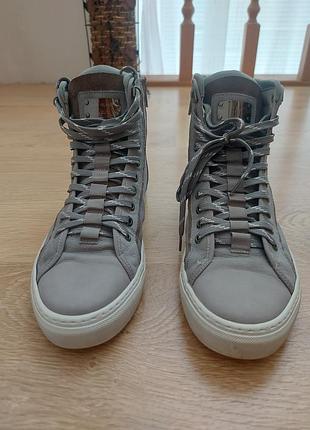 Кеды хайтопы кожа river island 44р.