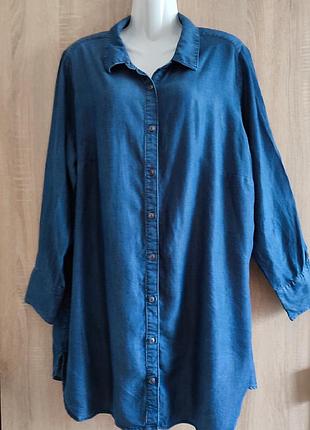 Блуза удлиненная лиоцелл большого размера esmara