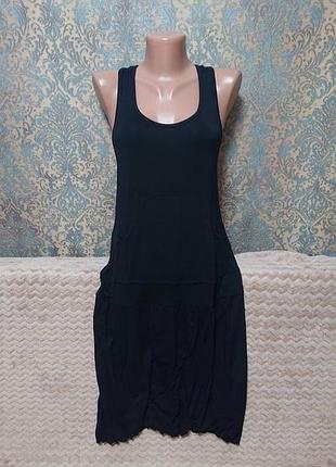 Черное летнее платье сарафан р. 46 /48