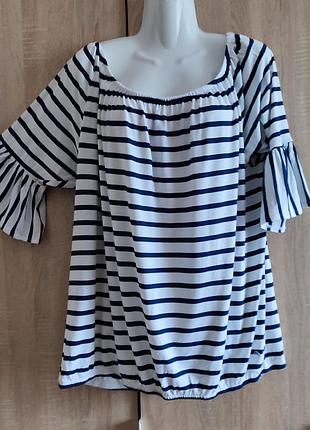 Футболка в полоску большого размера essential