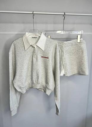 Премиум брендовый женский костюм с юбкой акне