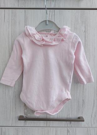 Брендовый боди длинный рукав для новорожденной девочки