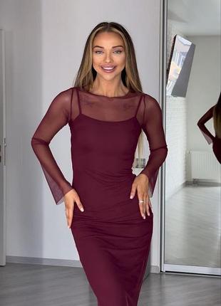 Жіноча еластична приталена сукня