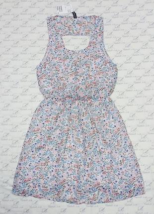 Легкое летнее платье в цветочки h&m размер eur 34
