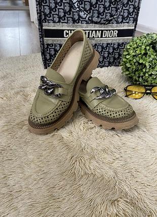 Оливкові літні лофери