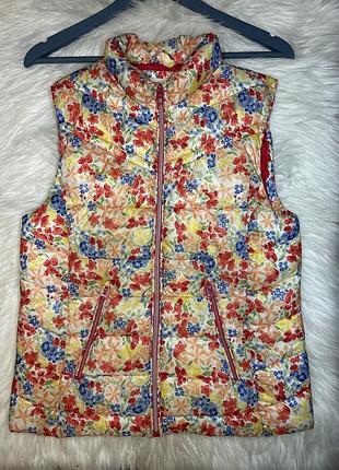 Жилет дутик в квітковий принт  zara girl