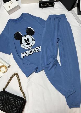 Хіт !!! спортивный женский костюм микки маус принт