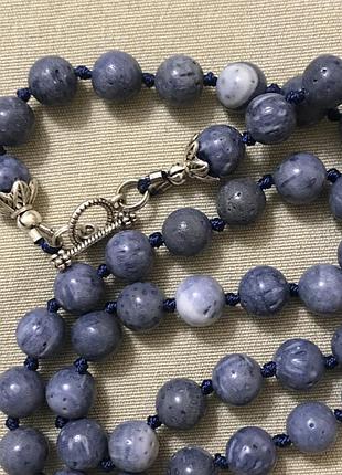 Натуральні голубі корали намисто