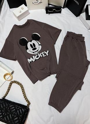 Хіт !!! спортивный женский костюм микки маус принт