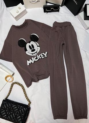 Хіт !!! спортивный женский костюм микки маус принт