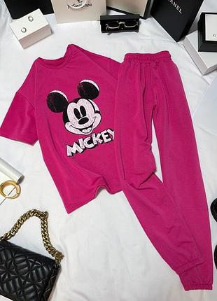 Хіт !!! спортивный женский костюм микки маус принт