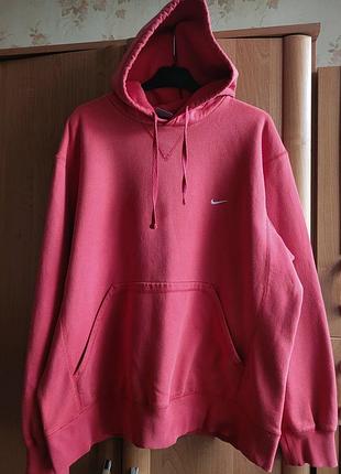 Котоновое брендовое худи унисекс от nike p l