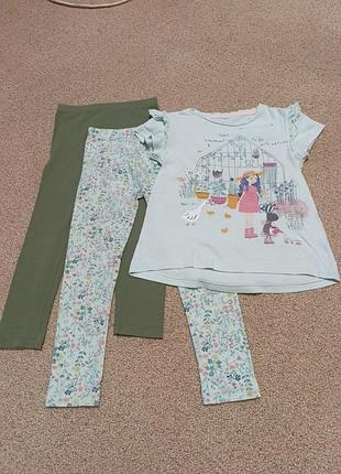 Набор летний для девочки футболка и лосины, которые идеально подходит на летнее время, качество супер