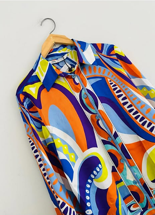 Zara сорочка сатинова