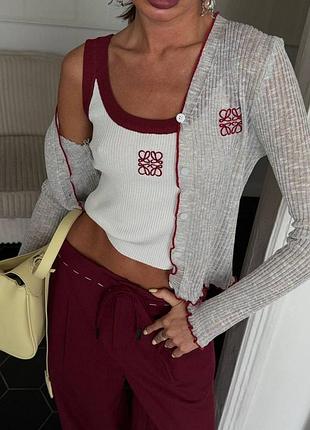 Двойка жіноча топ з кардиганом 2 коліра