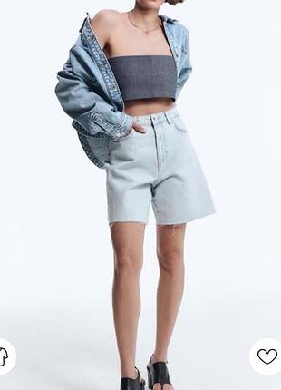 Джинсовые шорты бермуды (р s)оригинал