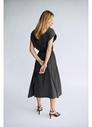 Zara довга сукня бавовна  із зав'язкою