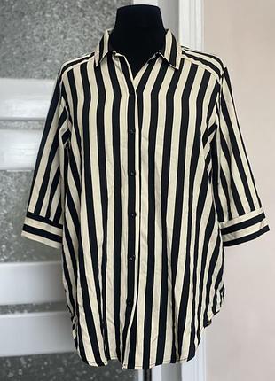 Жіноча блуза-сорочка в смужку
