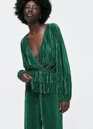 Блуза плісе zara
