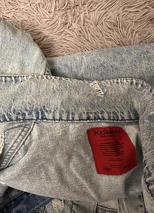 Подовжена джинсова куртка pull and bear 3