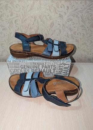 Goosoft босоножки кожа стелька антистресс 40 р по губам 26 см ширина 9 см