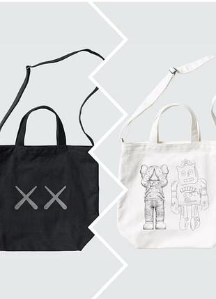 Знижка! остання! сама низька ціна! сумка шопер uniqlo kaws + warhol. унісекс.