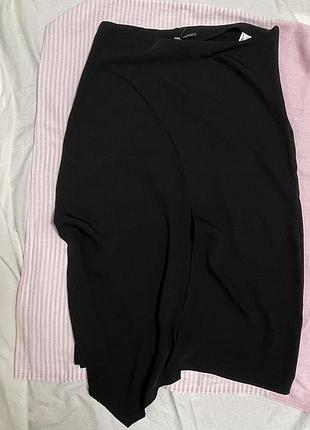 Нова гарна жіноча сатинова атласна шовкова міді спідниця zara