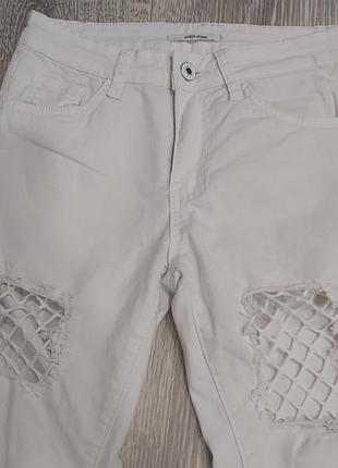 Джинсы белые штаны 2