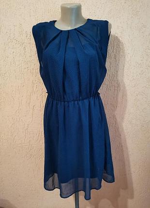 Платье mango синее, шифон