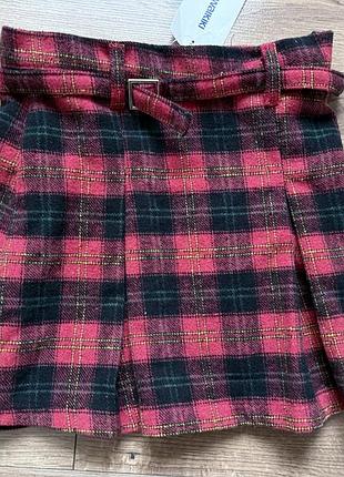 Спідниця клітка червона р. 122-128