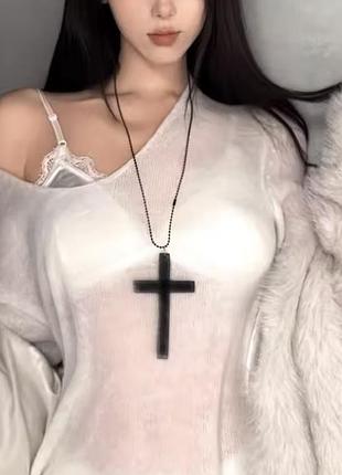 Підвіска з великим хрестом готика гранж рок панк